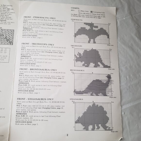 Cartoon Flintstones TMNT and Dinosaur Themed Knitting Magazines Leaflet VTG - Picture 11 of 16